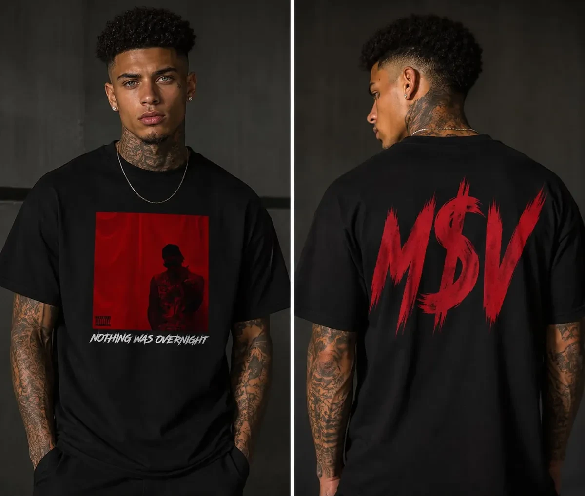 EXCLUSIVE &ldquo;Nothing Was Overnight&rdquo; Shirt with M$V on Back